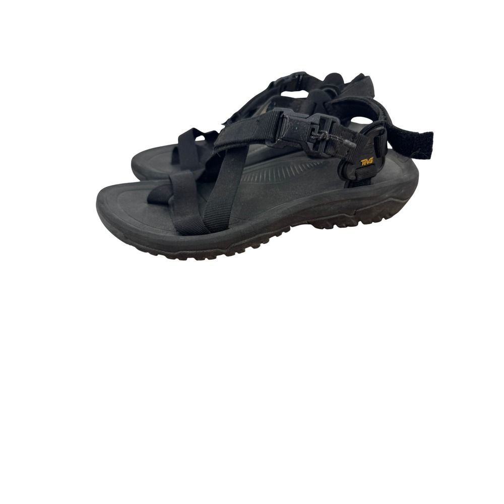 Teva Zymic Sport Sandals Womens 9 Black Toe Loop Strappy Buckle Hiking 1169431